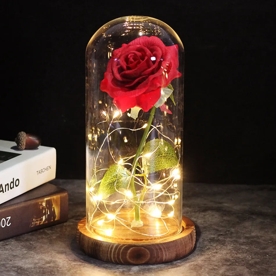 Artificial and Dried Flower in a Glass Dome