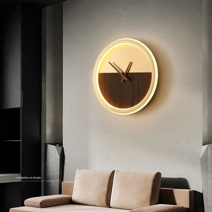 Modern LED Clock Wall Lamps