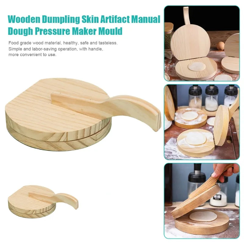 Solid Wood Dough Press Tool