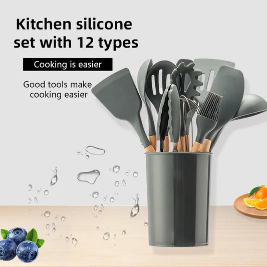 12-piece Set Silicone Utensils